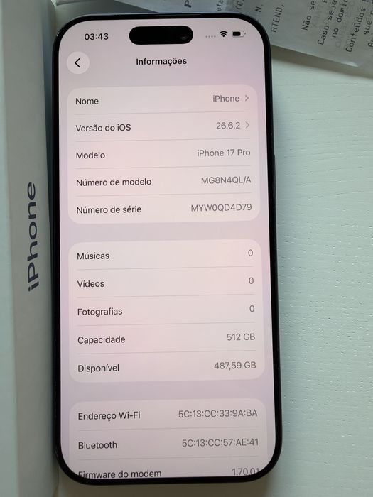 Iphone 17 Pro Deep Blue, 512GB