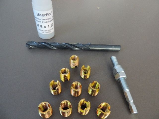 Tulejki, sprężynki, gwintowniki do naprawy gwintu M6 naprawa gwintu