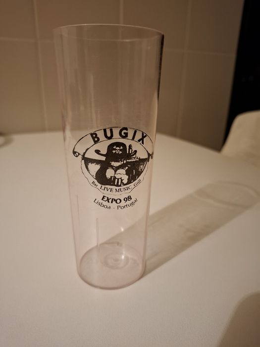 Antiguidade Rara Expo 98 - Copo bar BUGIX 1998!