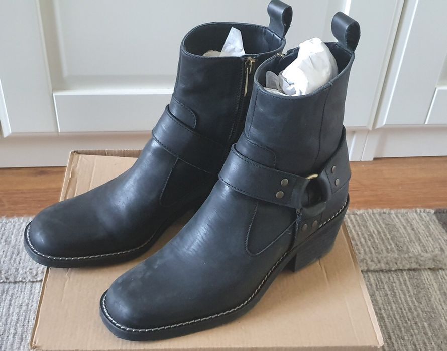 ZARA botki skórzane, motocyklowe roz. 38