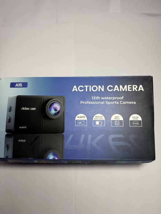 Экшн камера  A16 4K 60FPS + Карта 64GB + Повний комплект аксесуарів