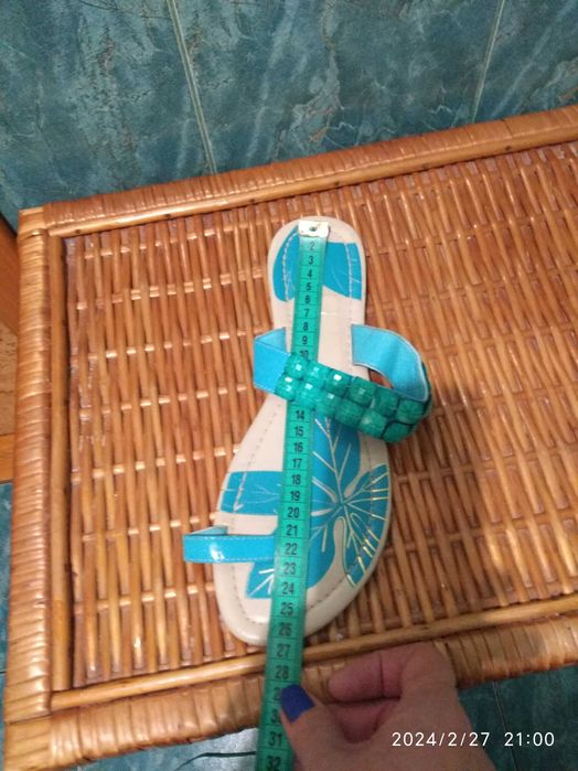 Шлепанцы со стразами р 40 стелька 25,5 см Next