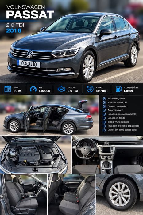 VW Passat 2.0 TDI Comfortline | 2016 | Nacional | 145.000 km