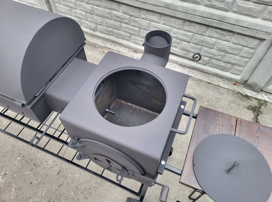 5мм! Від Виробника! Мангал Барбекю Коптильня з пічкою