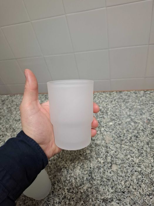 Conjunto de 4 copos de vidro fosco