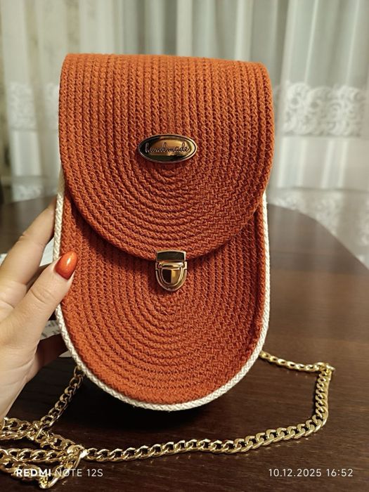 Сумка кросбоді handmade з бавовняного шнура