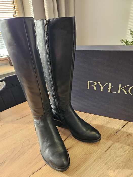 Kozaki Ryłko r. 36 oficerki skóra