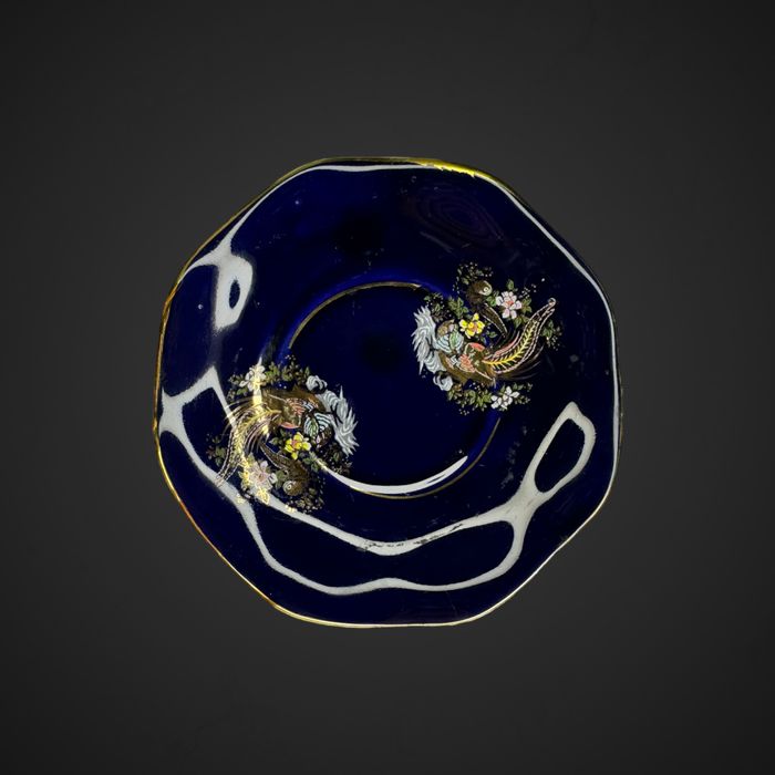 Turecki Serwis ceramiczny bogato złocony kobalt B17125