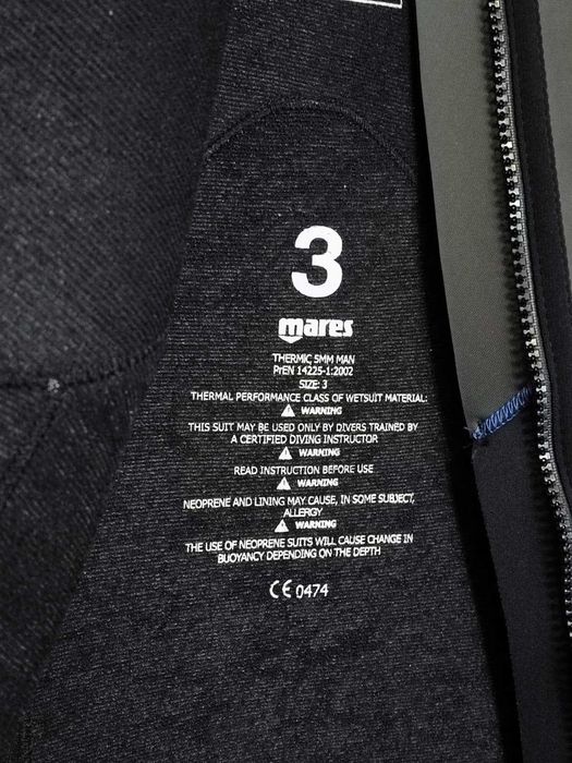 Fato de Neoprene Completo Mares 5mm – Duas Peças – Excelente Estado