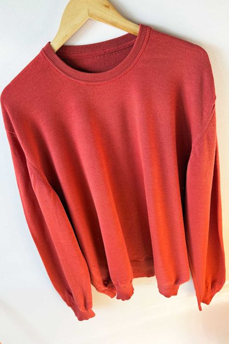 Maerz Muenchen Marz męski sweter koralowy czerwony 100% wełna rozm. XL