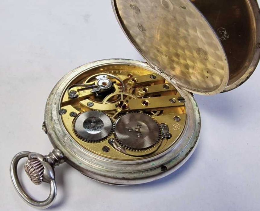 IWC Schaffhausen srebrny zegarek kieszonkowy 0.800