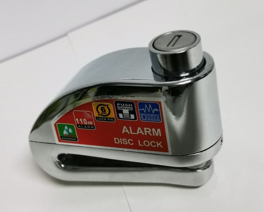 Cadeado/ Bloqueador Disco c/ Alarme 110db para Motard / Motos ( NOVO )