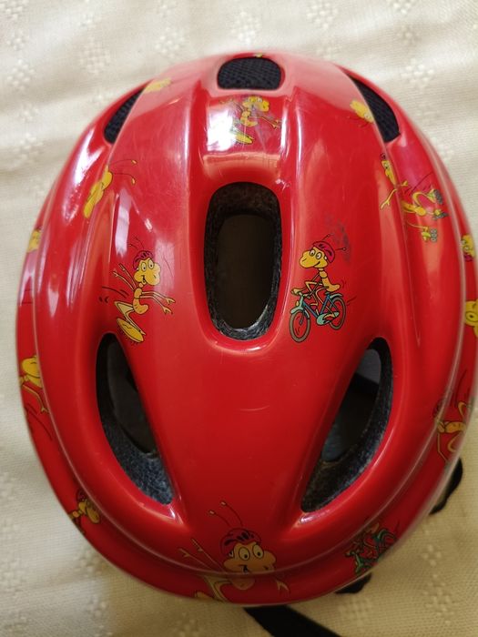 Kask dziecięcy 52-56 ochronny lekko uszkodzony styropian