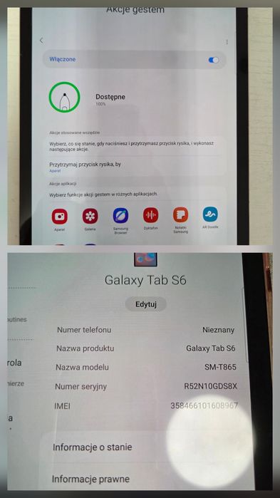 Samsung Galaxy Tab S6 (t865 z lte)128/6 GB + S Pen +etui + Dex