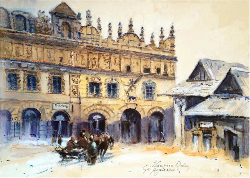 Kazimierz Dolny ,kamienice 20x30cm Akwarela