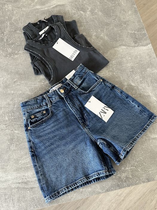 Шорти джинсові Zara висока посадка 7 моделей