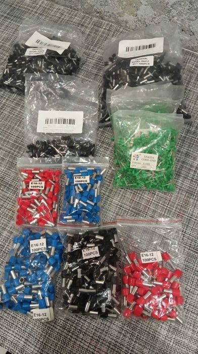 Наконечники трубчатые для проводов, набор наконечников, гильзы