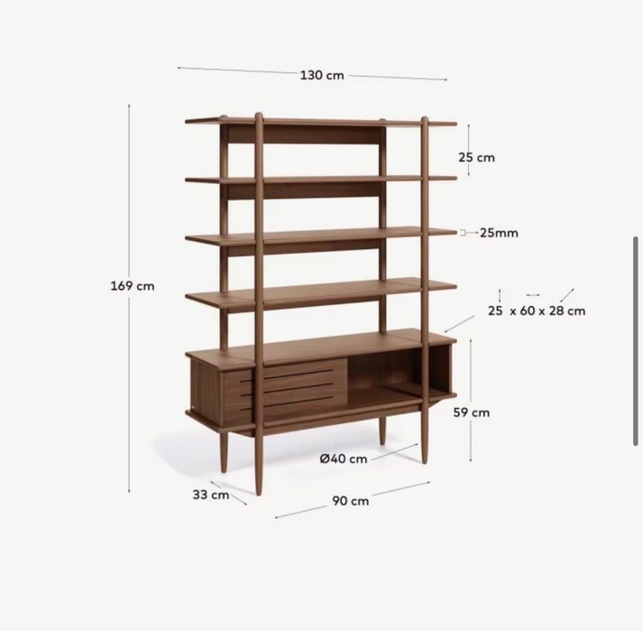 Estante nogueira kave home