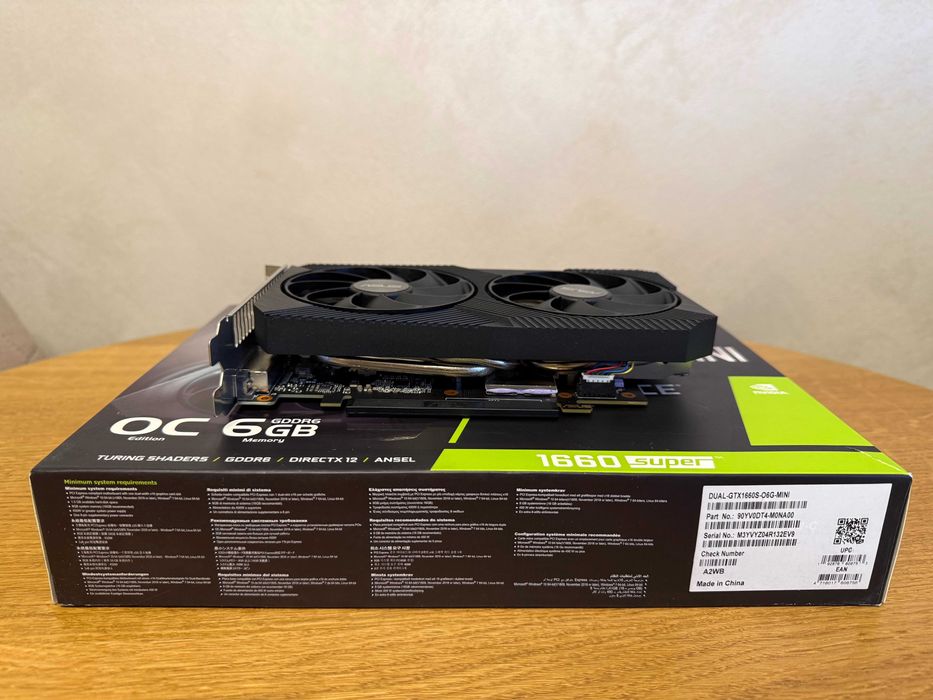 Продам Відеокарту Asus GeForce GTX 1660 SUPER Dual Mini OC, 6GB