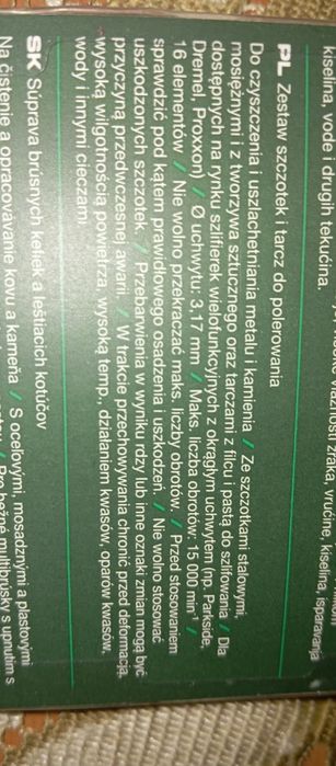 Szczotki i tarcze,pasta do polerowania