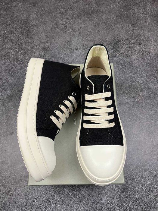 ! PREMIUM ! Rick Owens Ramones Black White 37 38 39 40 41 42 43 44 45