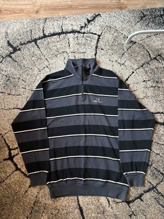 Bluza zip fred perry sweter old money rare logo swag basic y2k uk