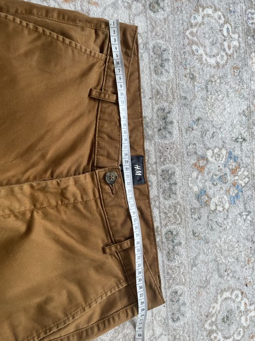 H&M spodnie męskie 46 32R brązowe chinosy bawełniane