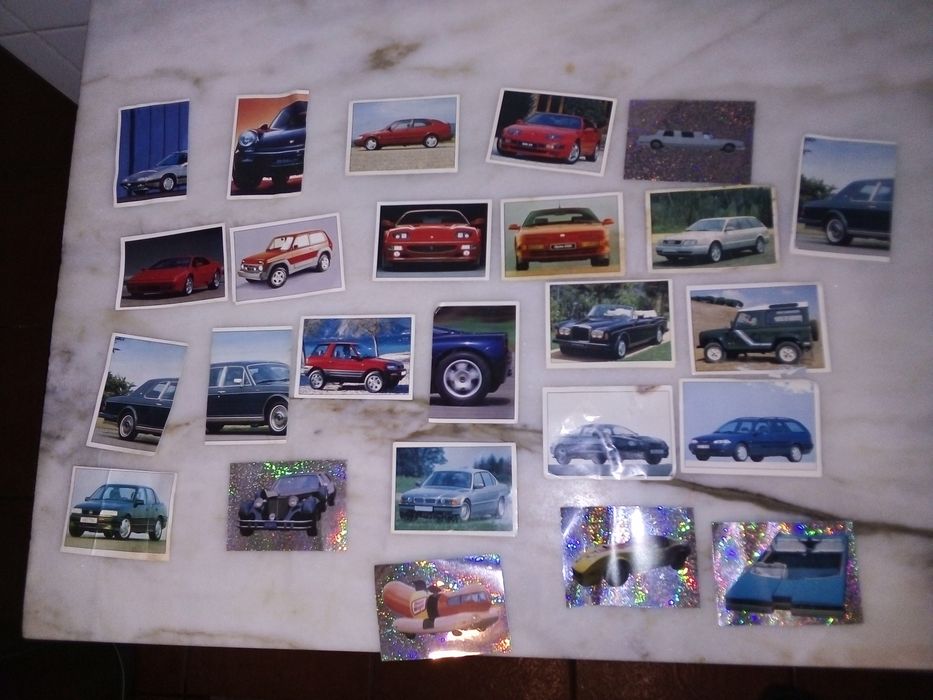 Conjunto de 25 Cromos Super Auto Antigos
