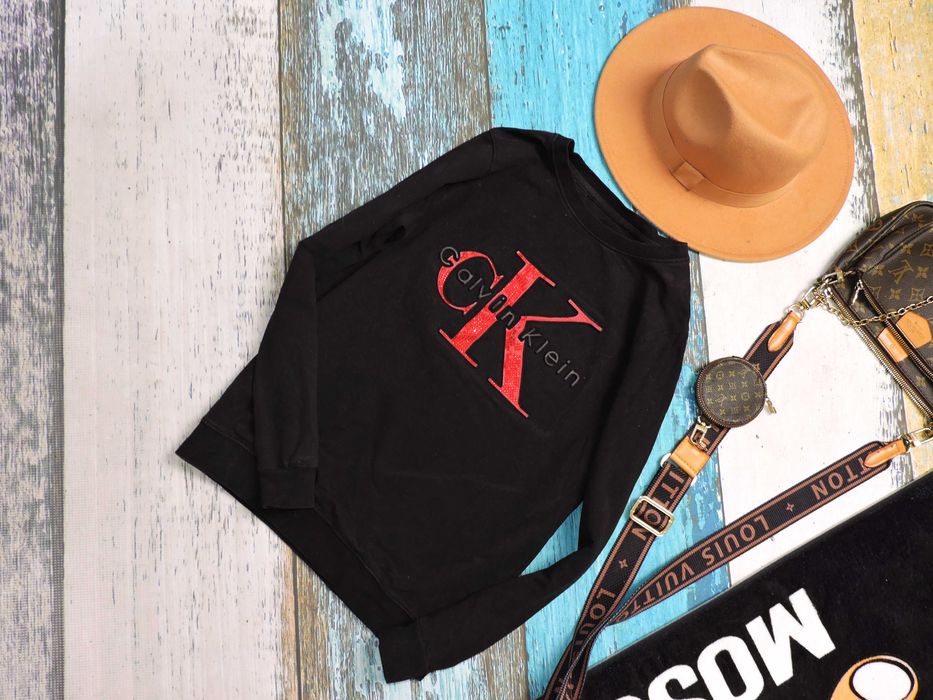 Clavin Klein Bluza logo bawełna S