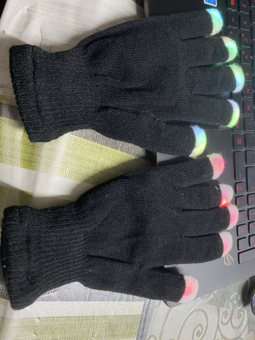 Luvas com dedos LED PARTY GLOVES