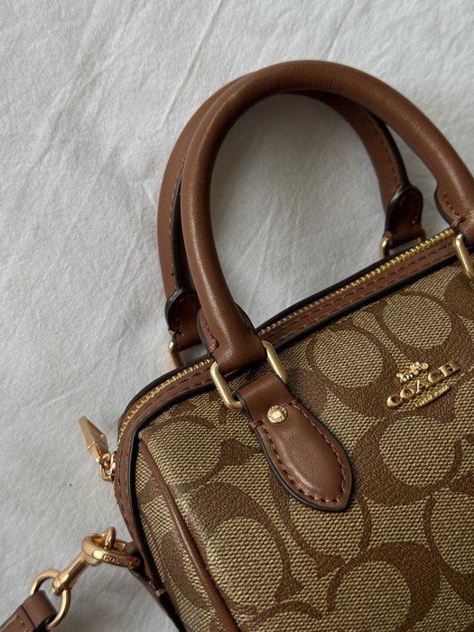 Coach Rowan Ginger Satchel In Signature Canvas/Коуч Роуен Сатчел Джінджер