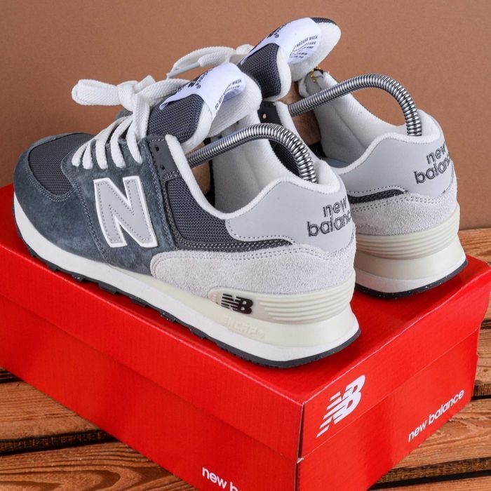(1809) Кросівки New Balance 574 сірі з пісочним (41-46)