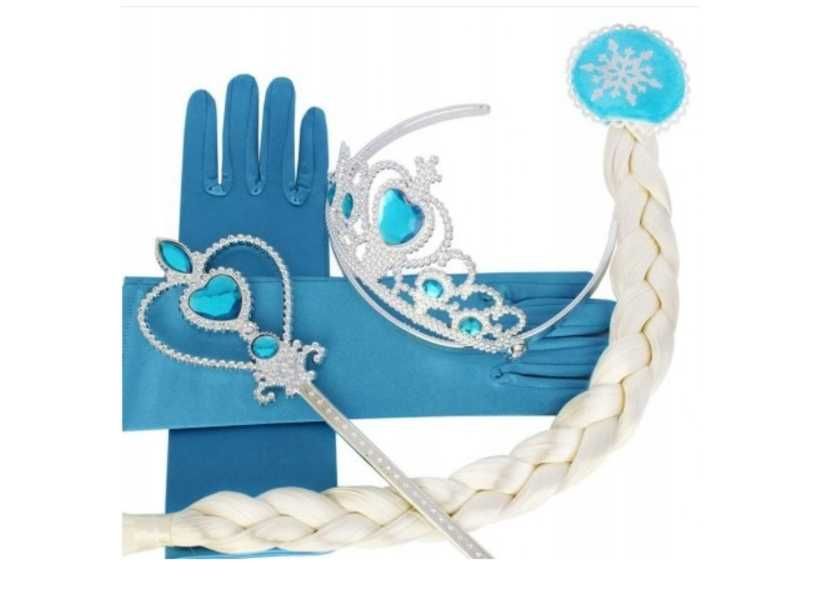 Strój Elsy dla małej strojnisi 140cm