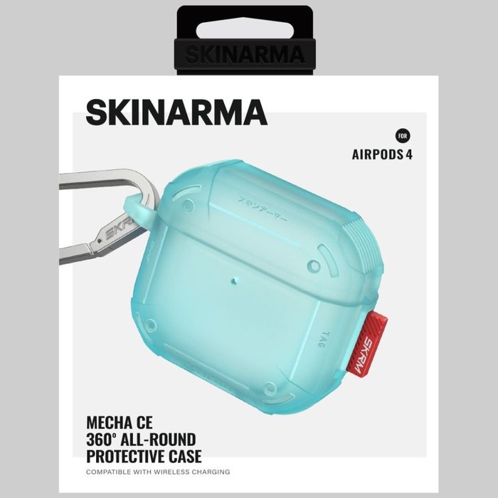 Etui Skinarma Mecha CE do AirPods 4 turkusowy