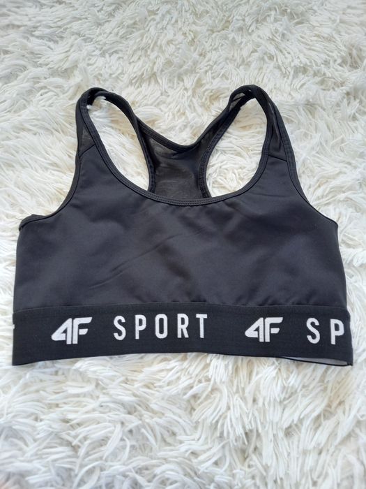 Biustonosz sportowy czarny 4F rozmiar xs