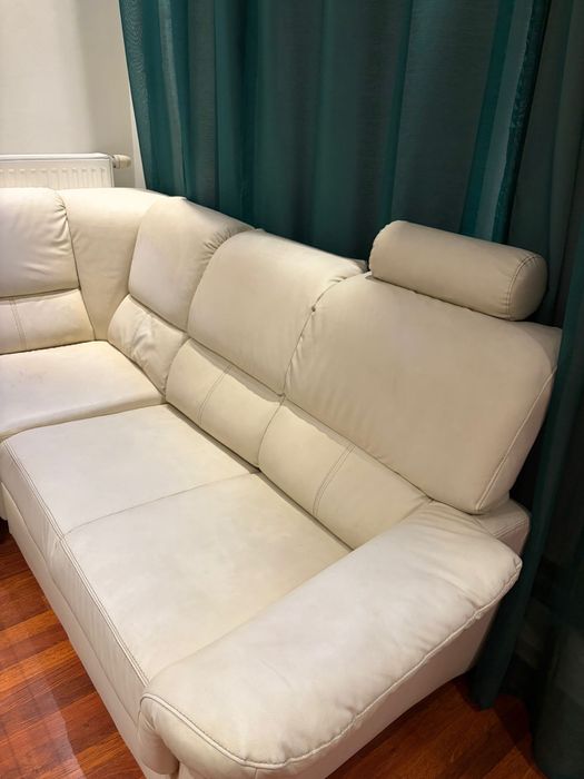 Sofa narożna ze skóry