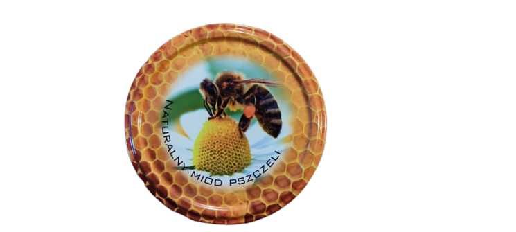 Zakrętki do słoików MIÓD FI82 Naturalny Stokrotka