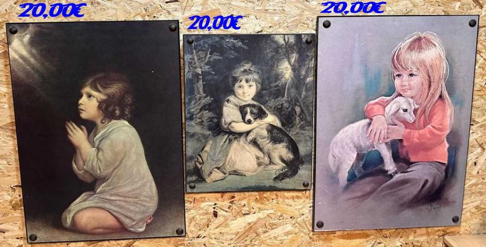 Quadros decorativos antigos em moldura