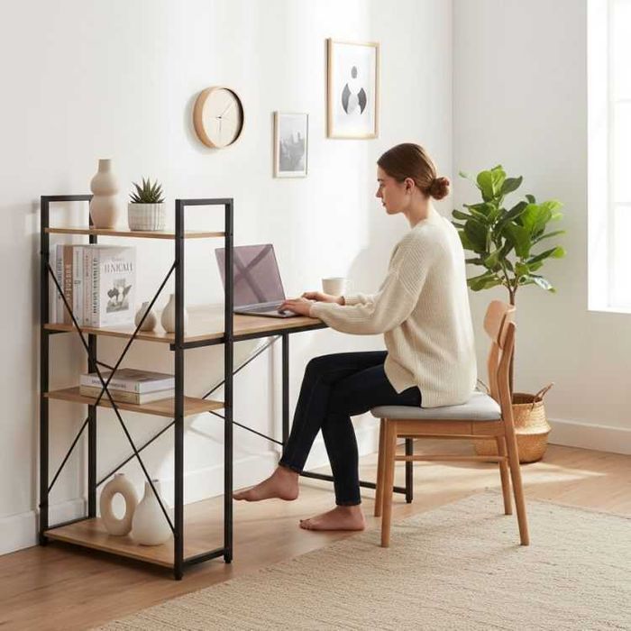 NOWE Biurko Gamingowe Metalowe Komputerowe Meble Biurowe FV