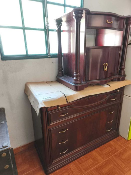 Conjunto moveis de quarto, cama mesa cabeceira Cômoda movel TV