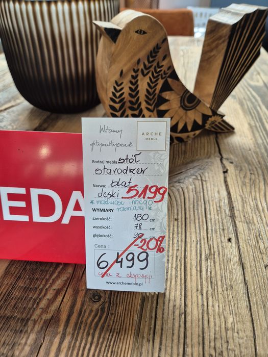Stół loftowy starodrzew dom taras meble ogrodowe