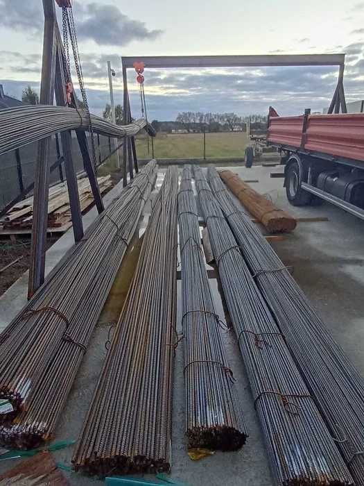 Pręty zbrojeniowe, stal żebrowana, materiały budowlane