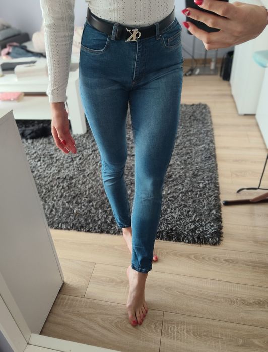 Spodnie jeansy z wysokim stanem high waist M