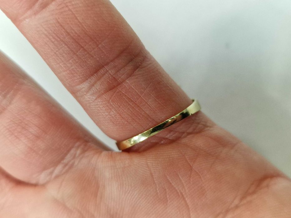 Złoty pierścionek/ 585/ 6.33 gram/ R19/ Ametyst