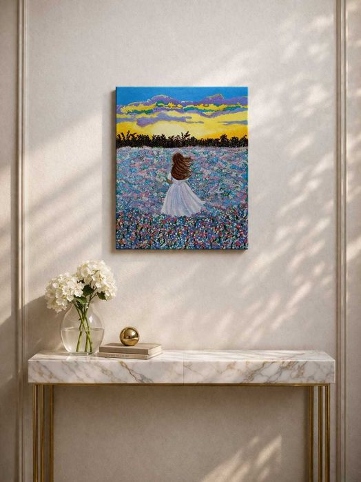 Obraz akrylowy " Polanka na łące" 50x40cm