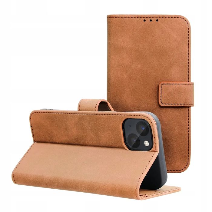 Etui Kabura TENDER Book do IPHONE 14 brązowy