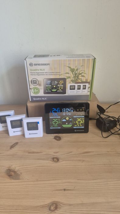 Weather station Bresser Quadro NLX with 3 outdoor sensors with guarant64750940973825120