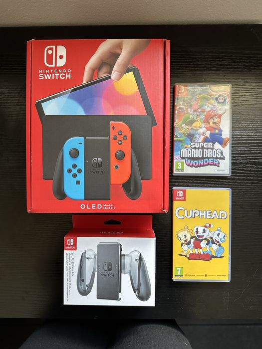 Consola Nintendo Switch Oled + garantia + jogos + carga