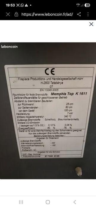 Kominek wolnostojacy
