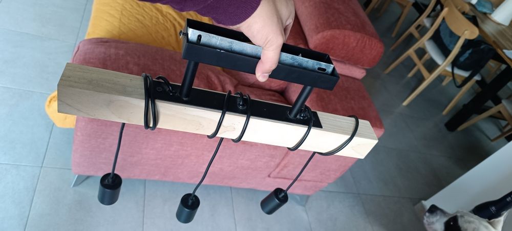 Candeeiro de teto com 3 lâmpadas